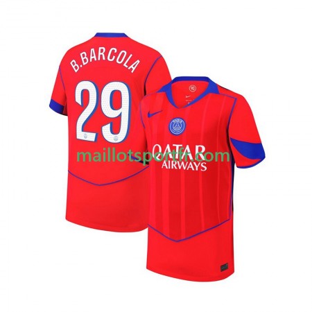 Maillot de Foot Paris Saint Germain Bradley Barcola 29 Troisieme 2025/26